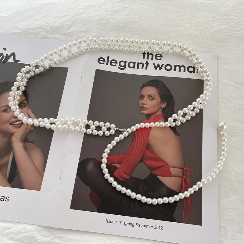 Pearl White Classy Waist Chain For Women Designed For Dresses And Ensembles Chic