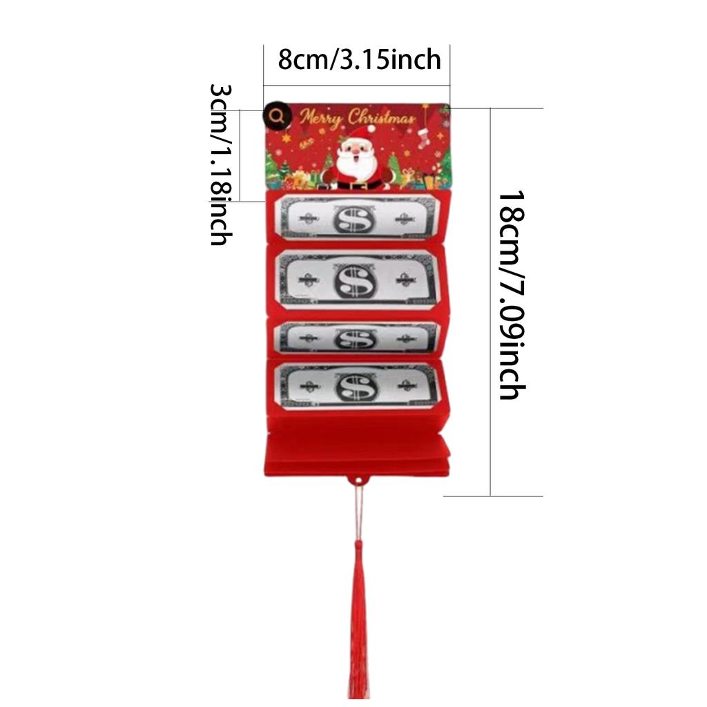 DIY Cash Gift Card Holder Multi-Purpose Xmas Surprise Card Wallet Folding Greeting Card Envelope for Home Gathering Party Gift