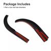 1Pair Car Rain Gutter Extensions Roof Water Guard Diversion Channel Slot For Jeep Wrangler Jk Jku 2007-2018 External Accessory