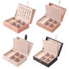 Portable Jewellery Box 2 Tier Jewellery Storage Cases Leather Jewelry for Women