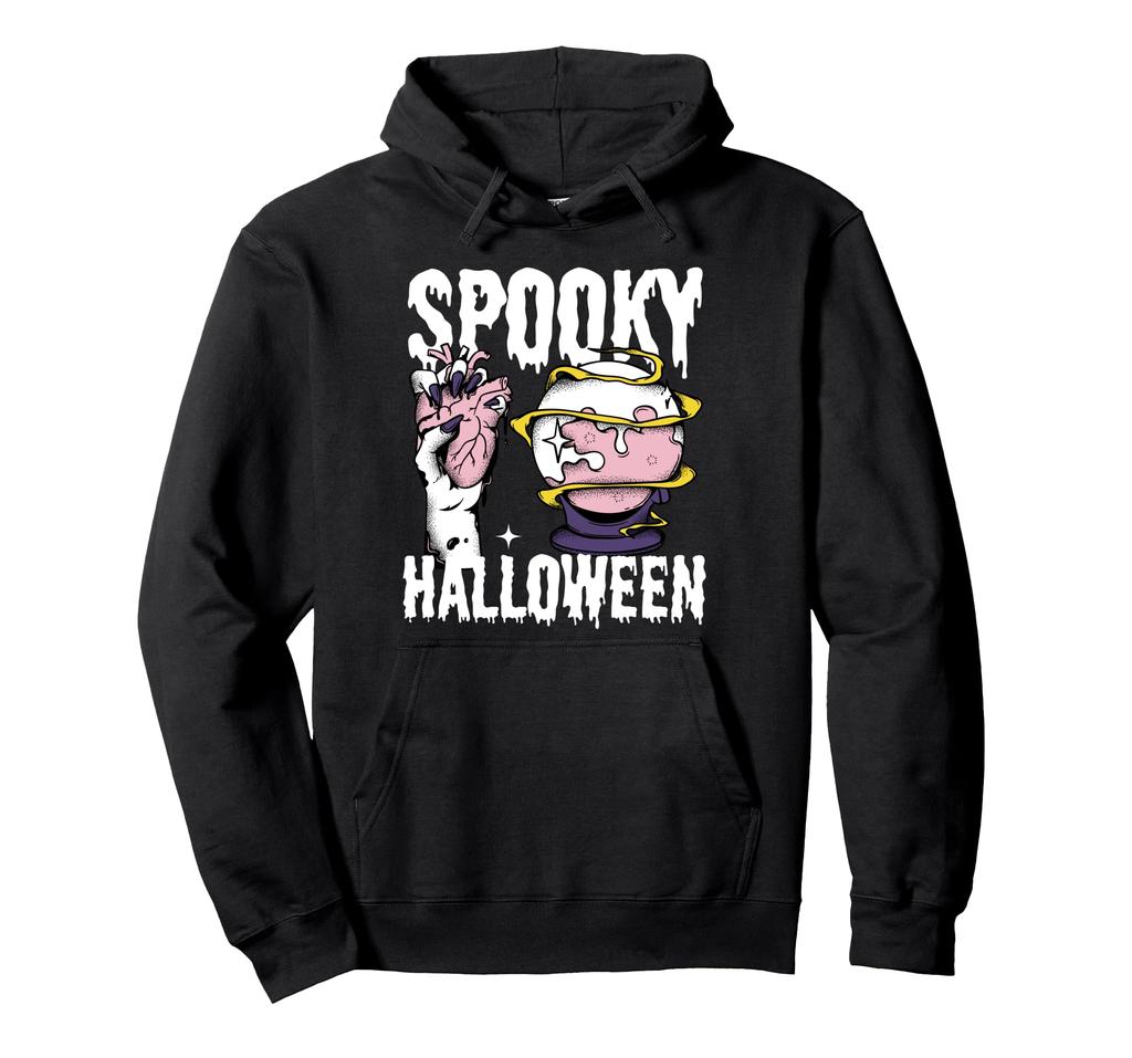 Spooky Halloween Crystal Ball with a Spooky Heart In the Hand. Hoodie