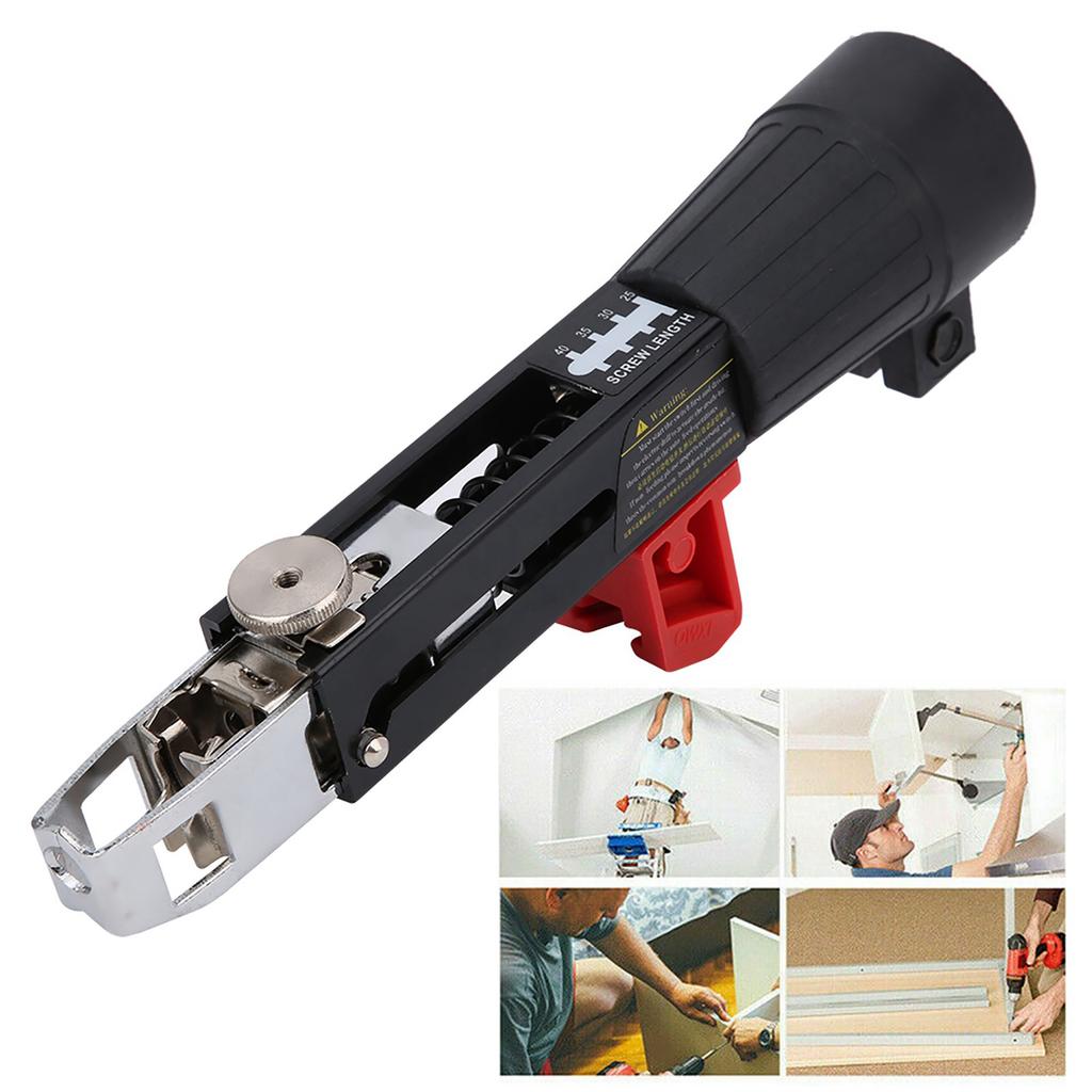 Automatic Chain Nail Gun Adapter Electric Screw Gun Rechargeable Self Tapping Screwdriver For Electric Drill Woodworking Tools