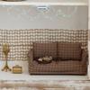 Smooth cotton Tiny Sofa Model For 1 12 Model house Displays Detachable For Realistic Home Trim
