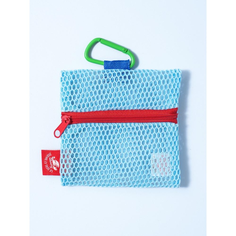 Daiso Wasatsu Horizontal Carabiner Mesh Pouch