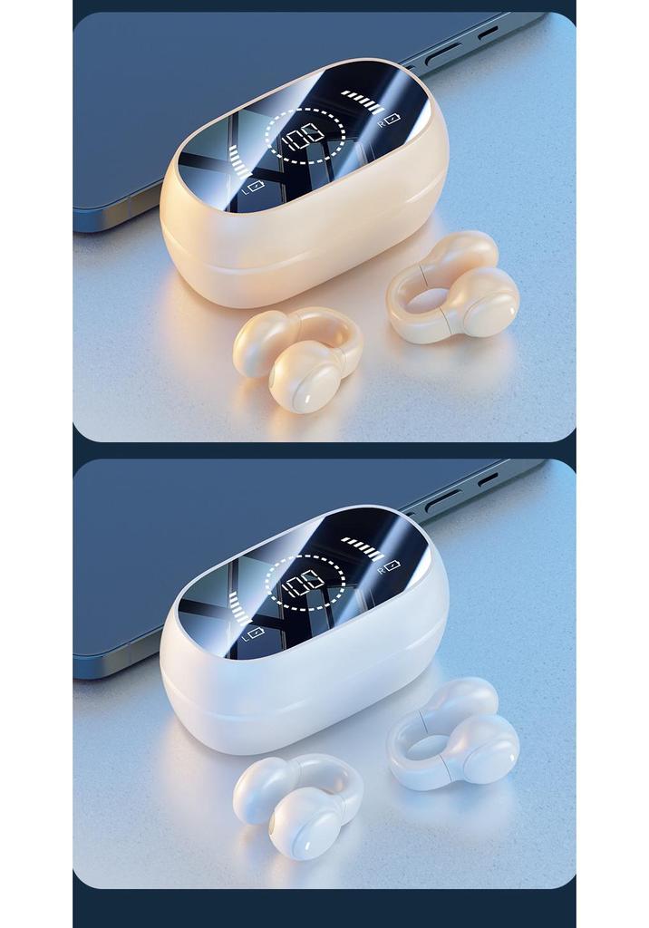 M47 Bone Conduction Clip-on Bluetooth Earphones, Non-In-Ear, Sports, Digital Display, Long Battery Life, True Wireless 5.4.