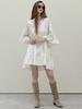 Avang Ethnic Shirring Strap Dress - Cream
