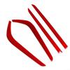 For Honda For CRV 2017-2021 Red Carbon Fiber Fog Light Eyelid Molding Trim Strip