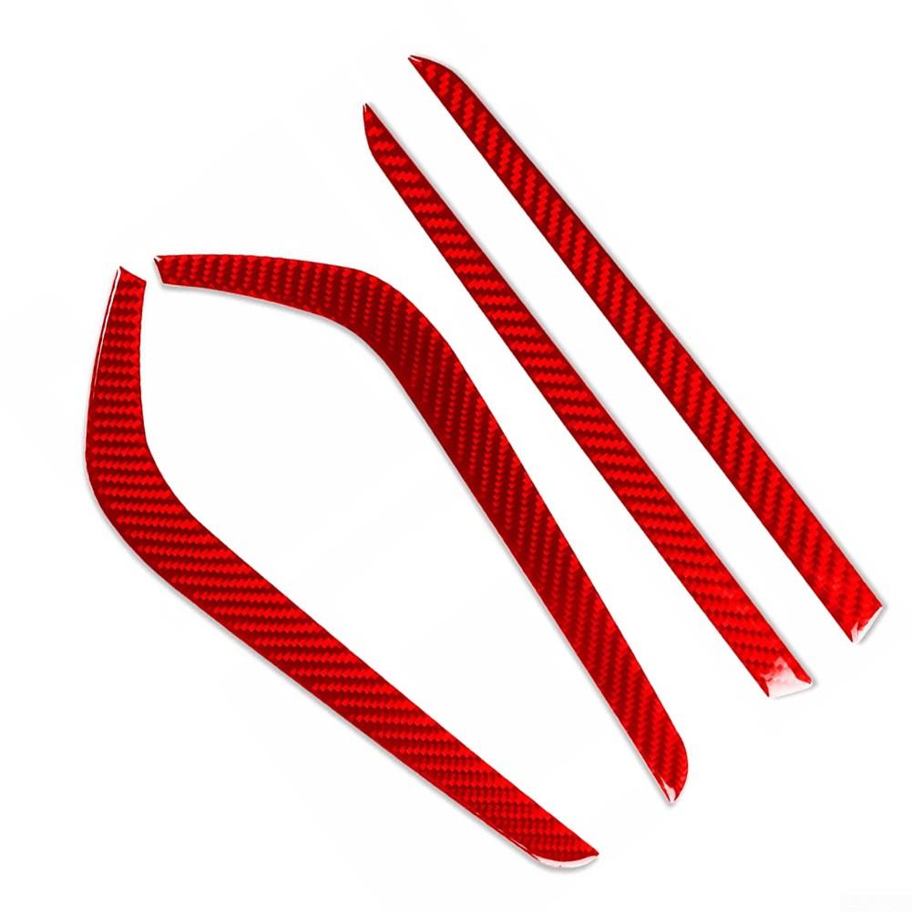 For Honda For CRV 2017-2021 Red Carbon Fiber Fog Light Eyelid Molding Trim Strip