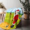 TU Santa Claus Christmas Golf Throw Blanket Cozy Warm Festive Holiday Home Decor Gift Unique Novelty Personalized Throw