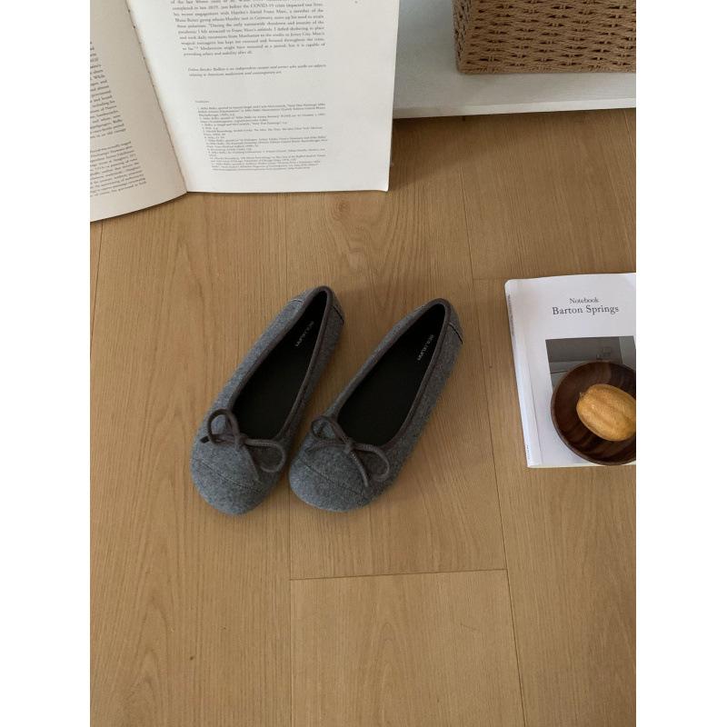 French Bow Mary Jane Shoes Women's 2025 Autumn New Soft-soled Shallow Mouth Ballet Shoes
