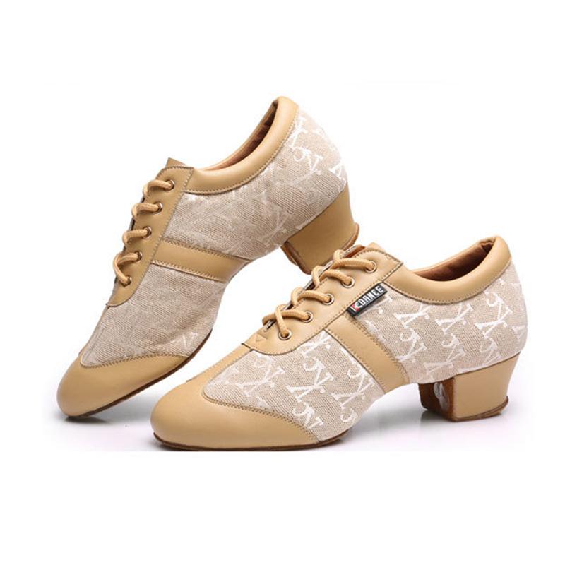 Scarpe Originali in Pelle per Danza Latina da Donna Uomo Suola Morbida Scarpe da Ballo Standard Internazionale Scarpe da Ballo Tango Salsa Festa con Tacco 3.5cm