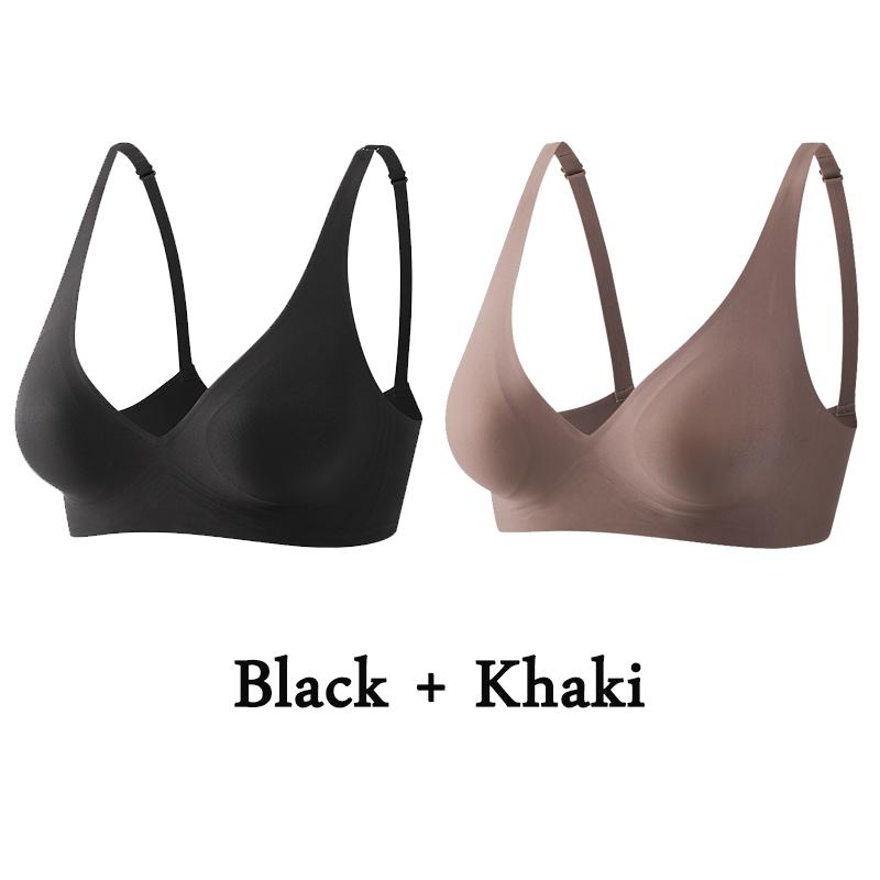 Biustonosz damski 2PCS Plus Size Sexy biustonosze bezszwowe biustonosze bez fiszbin miękka bielizna damska intymna bielizna damska duży biustonosz L-5XL