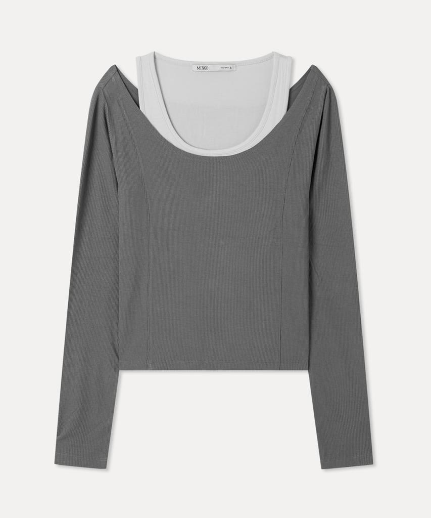MIXXO Layered Long Sleeve T-Shirt_Miwlwg301A