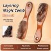 Portable Transparent Boar Bristle Comb Anti-Frizz Fluffy Hair Comb Scalp Massage Comb for Women with Long Hair
