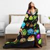 P-Plants-vs-Zombies Video Games Super Warm Blankets  Picnic Plush Throw Blanket Living Room Flannel Bedspread Sofa Bed Cover