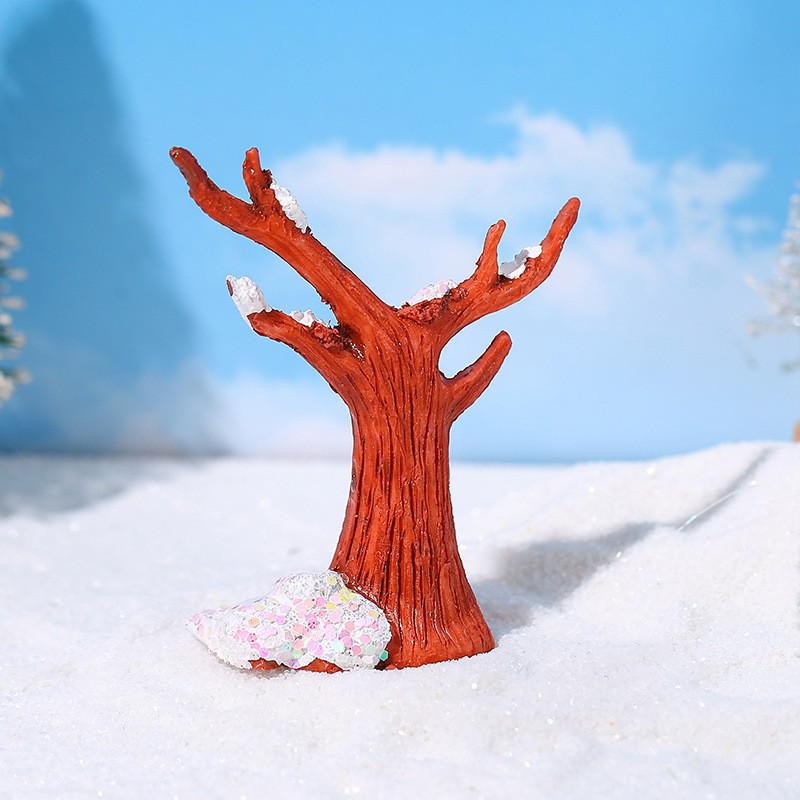 Luminous Night Light Micro Landscape Resin Christmas Tree Ornament