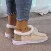 Large Casual Snow Boots Autumn Winter Round Head Short Tube Velvet Fleece Lace Up Cotton Boots Shoes 36-43