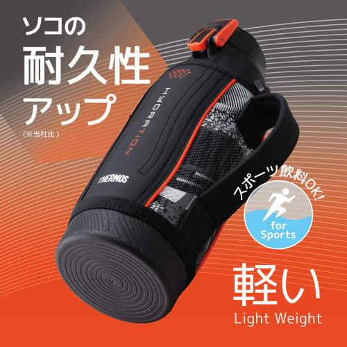 Thermos Water Bottle Vacuum Insulated Sports Bottle 0.8L Black Valencia Cold Storage Only FHT-802F BKV