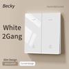 Ultra Thin Glass Wall Switch EU UK Standard 16a Socket Large Panel Wall Light Square Switch Socket 86mm Home Hotel Decoration 3