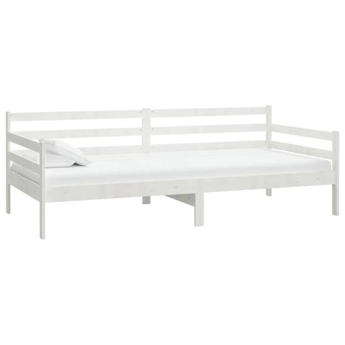 Maison Exclusive - Lit de repos avec matelas 90x200 cm Blanc Bois de pin massif