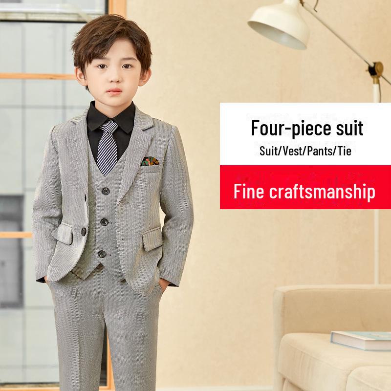 Boys' Autumn and Winter Formal Suit for Weddings and Events – Children's Dress Coat Set
