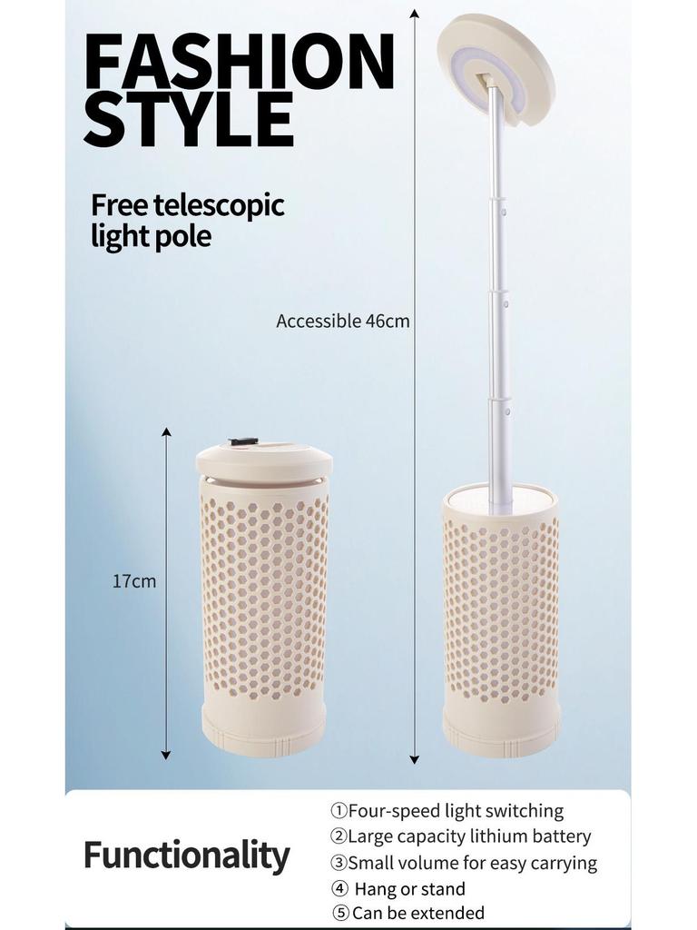 Rechargeable Telescopic Camping Lantern with Dual Color Temperature