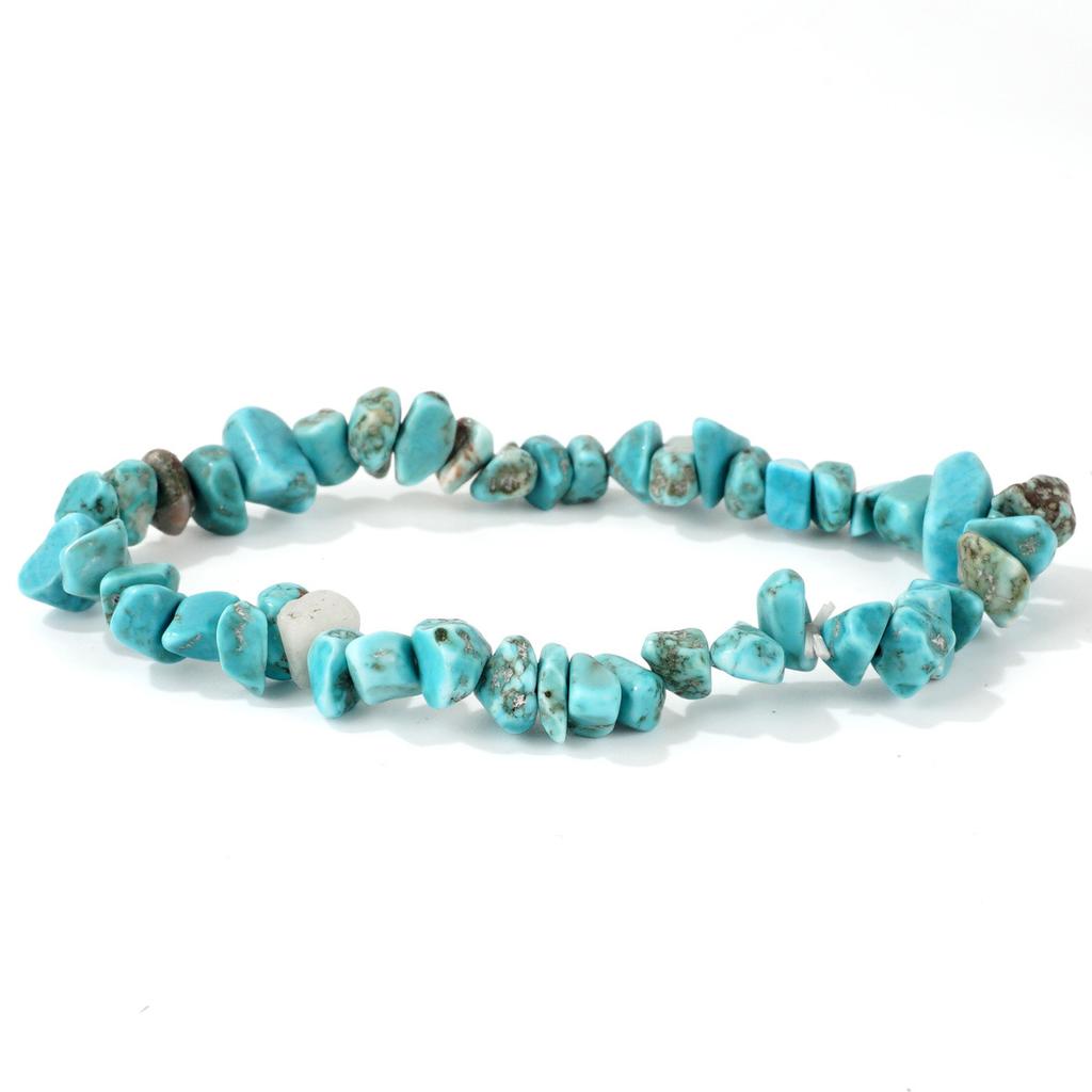 Natural stone bracelet beaded natural gravel elastic stacking wearing versatile high-end light luxury hot-selling bracelet