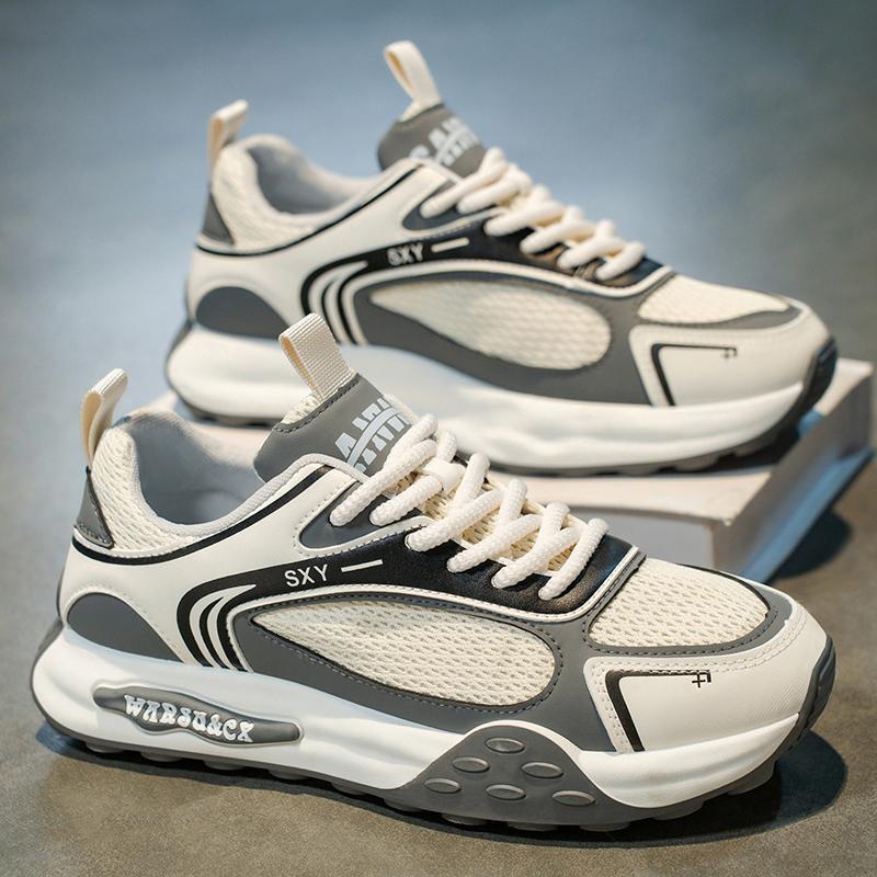 Men's shoes 2025 summer new breathable mesh sports shoes Korean version color matching light soft sole casual shoes dad shoes men