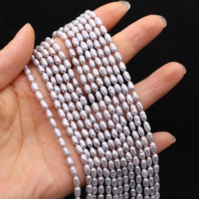 AA Süßwasserperle Grau Isolationsperle 3-4mm Für Schmuckherstellung DIY Armband Ohrringe Halskette Accessoire