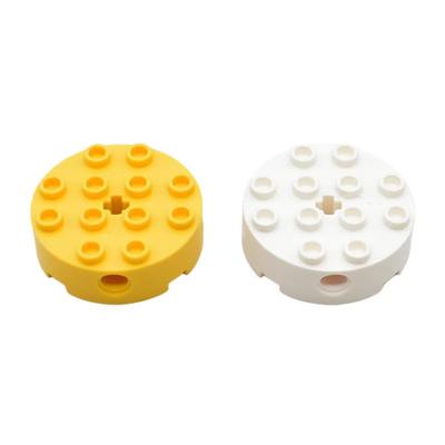 Non-Toxic 10Pcs 6222 Brick Round 4 X 4 With 4 Side Pin Holes And Center Axle Hole Compatible With 6222 Assembles Blocks Toys