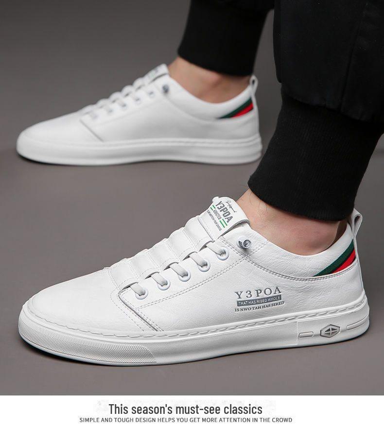 2024 Męskie wiosenne modne skórzane buty sportowe casualowe - modny i prosty design