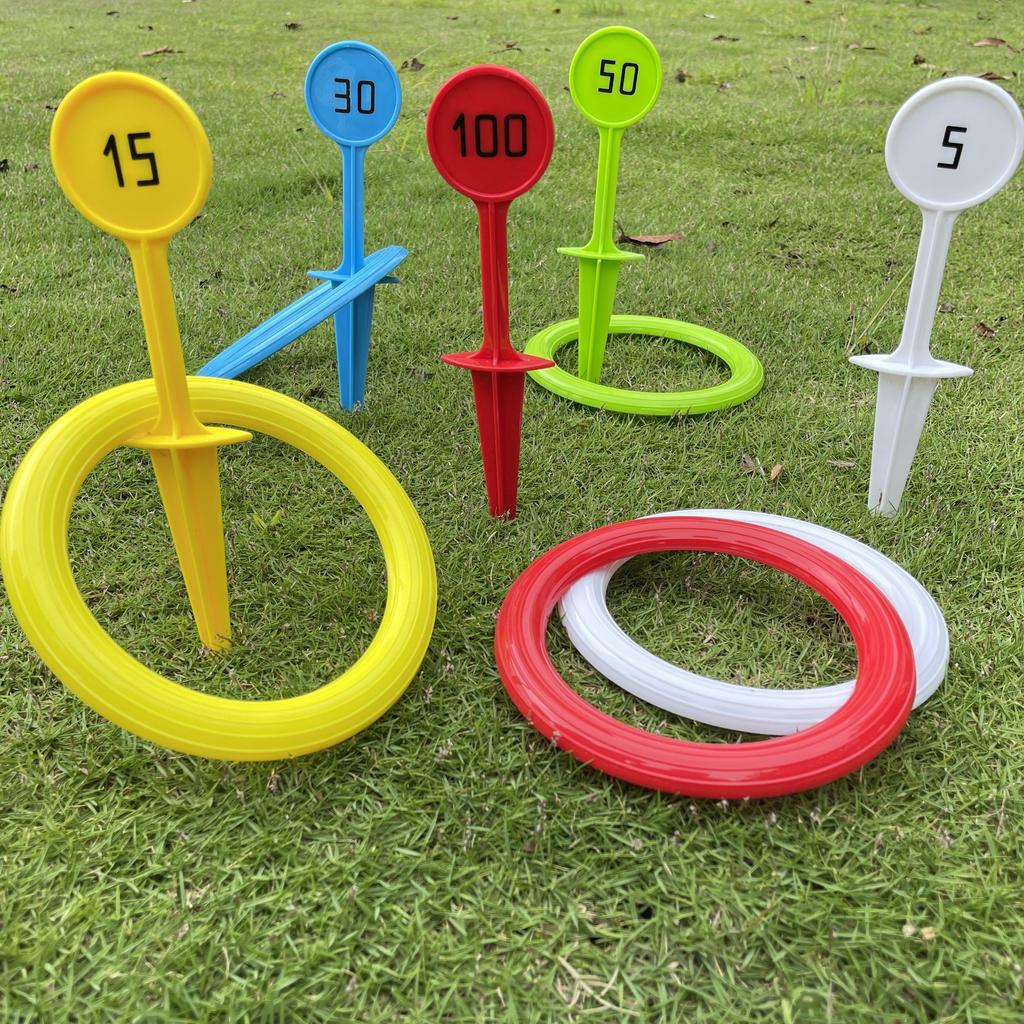 Youngsters Outdoor Beach Sports Toy, Grass Game Equipment, Numbered Ring Toss Game, Parent-Youngsters Interactive Educational Play, Beach Accessories