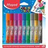 Colle Pailletée - Maped - Color'Peps - Embout Fin - 9 Tubes De 10.5 Ml