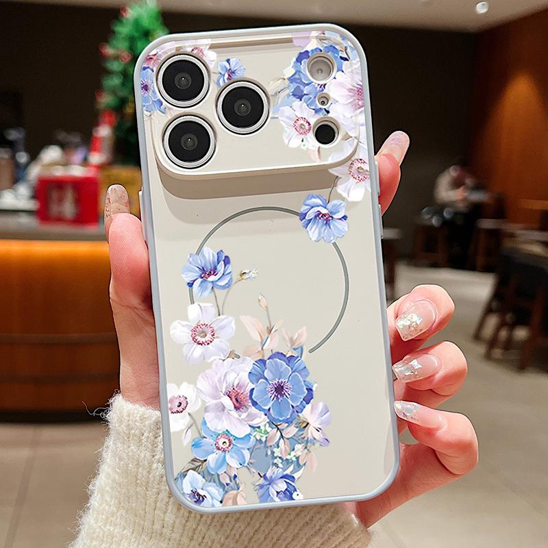 Simple Style Love Heart Pattern Case For iPhone 17 Pro Max Magnetic For Magsafe Hybrid Slim Matte Cover For iPhone 16 15 14 13 Pro Max
