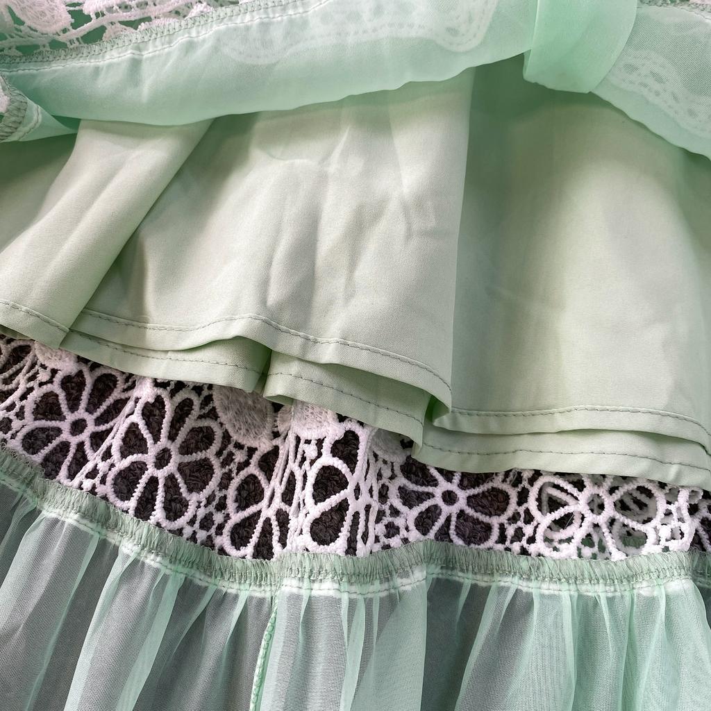 Vestidos de Noite de Baile de Outono de Designer de Luxo Vazados Bordados Para Mulheres Renda Patchwork Decote em V Manga Longa Lanterna Maxi Robe