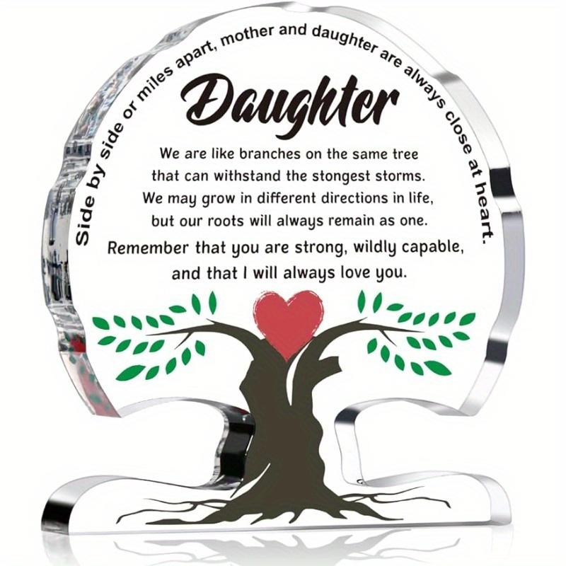 

To My Daughter Tree Plaque - Inspirational Desk Gift from Parents чистый