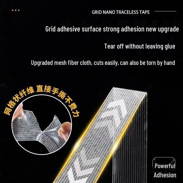 Grid Nano Removable Strong Adhesion Washable Transparent Acrylic Double-Sided Tape