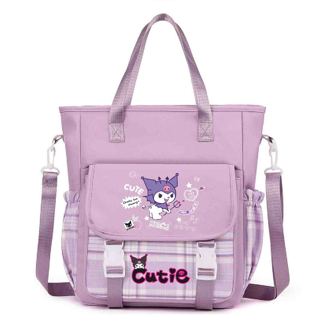 Crossbody Bag Student Class Book Holder Extra Large Bag Shoulder Make-Up Bag Cute Cartoon Printed Crossbody Bag