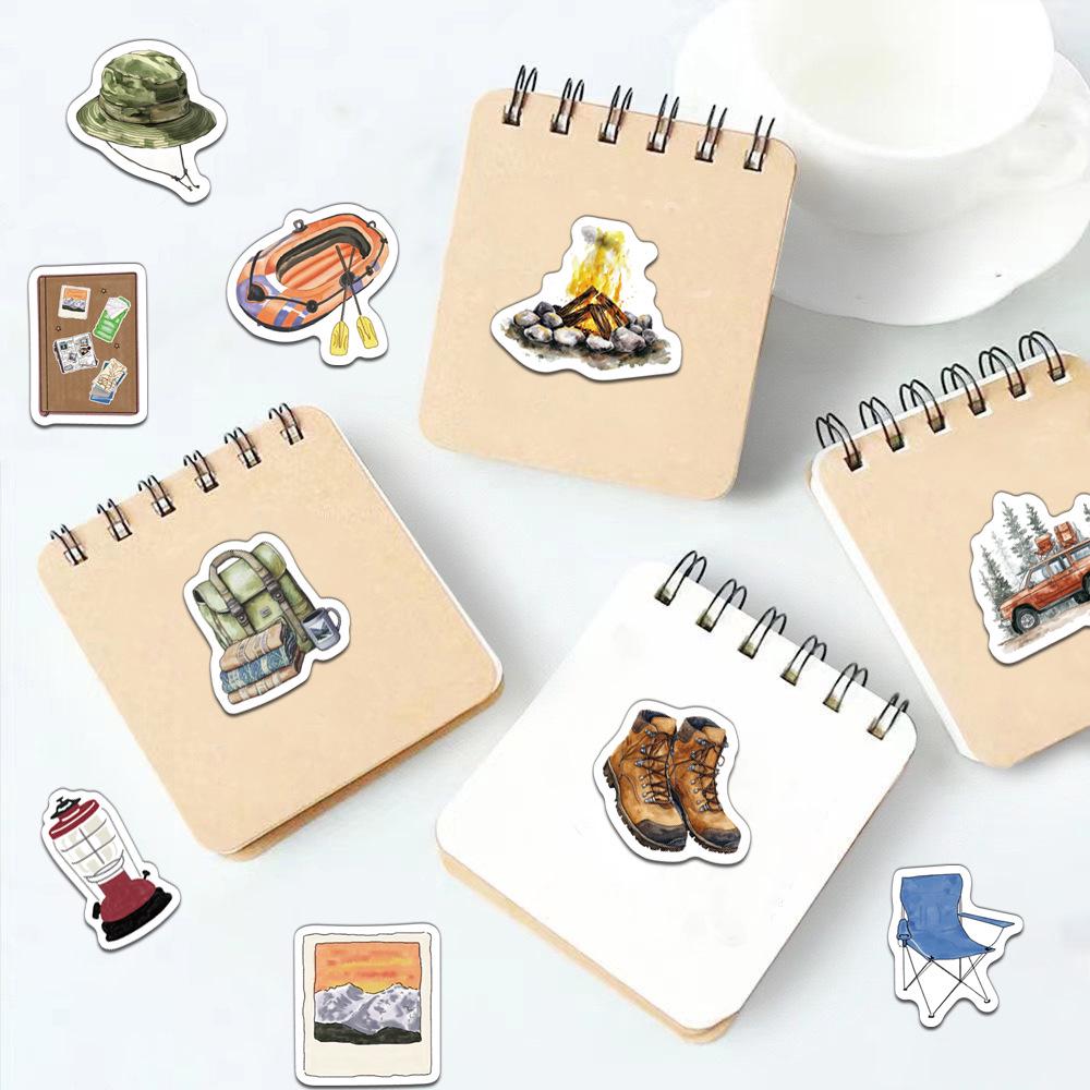 500 Sheet Roll: Happer Camper Stickers for Journals, DIY Phone Cases, Notebooks.