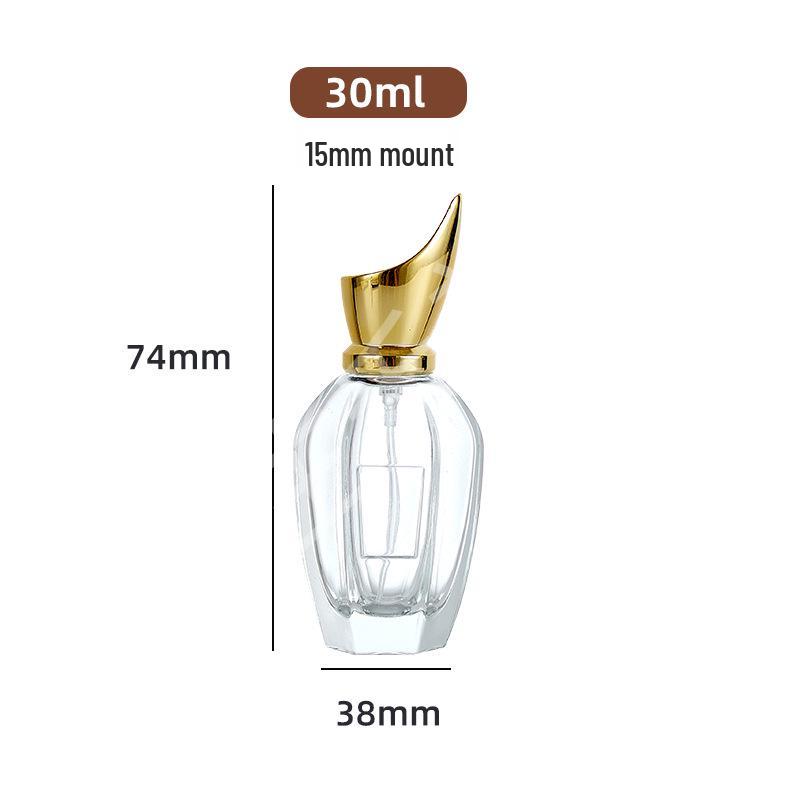 

Press-Type Transparent Glass Perfume Bottles - Various Sizes for Cosmetic Sample Dispensing