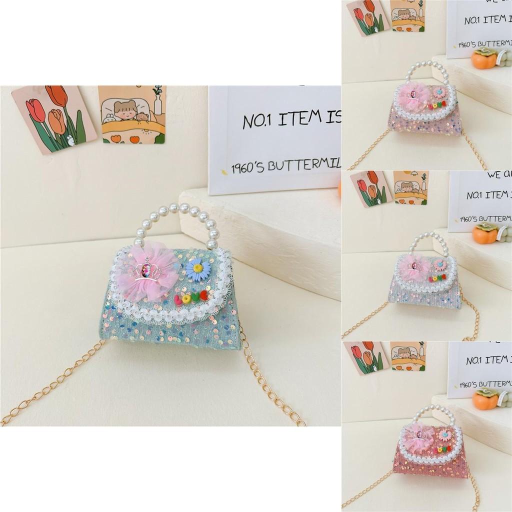 Stylish Korean Mini Floral Sequin Handbag For Girls Perfect For Daily Use And Fashionable Accessories