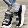 Women's Cotton Shoes Autumn and Winter New Large Size Round Head Thick Sole Velvet Sewn Shoes Snow Boots Women
