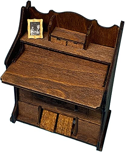 Asunarou Model 1/12 Scale Chair and Furniture Dongurisha Series 52: Old Small Desk and Chair, Miniature Accessory, Molded Color