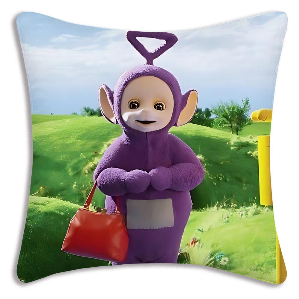 Cute Cartoon For Teletubbiess Pillow Covers Cartoon Sofa Decorative Home Double-sided Printing Short Plush Cute Cushion Cover