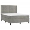 Maison Exclusive - Rete a doghe per letto e materasso Grigio chiaro 140x200cm Velluto