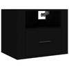 816882 vidaXL Wand-Nachttisch Schwarz 50x36x40 cm
