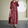 Vacation Style Travel Round Neck Vintage Dresses