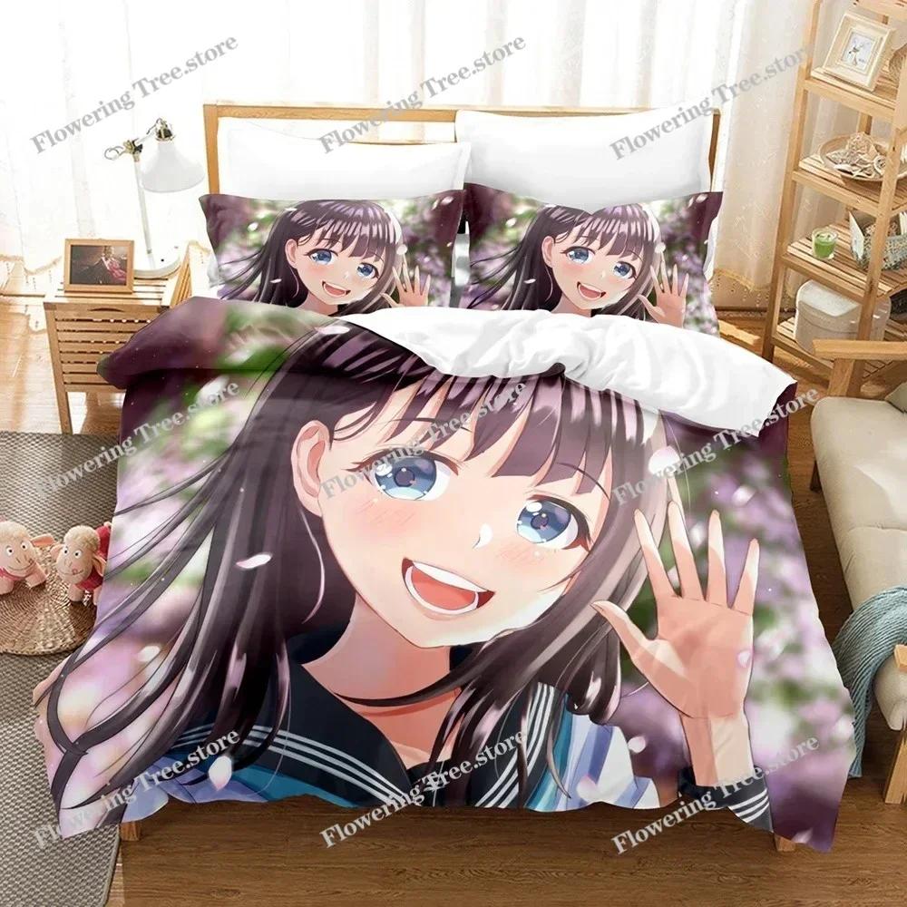 3D Printed Akebis Sailor Uniform Bedding Set Anime Duvet Cover Double Twin Full Queen King Adult Kids Bedclothes Quilt Cover0299