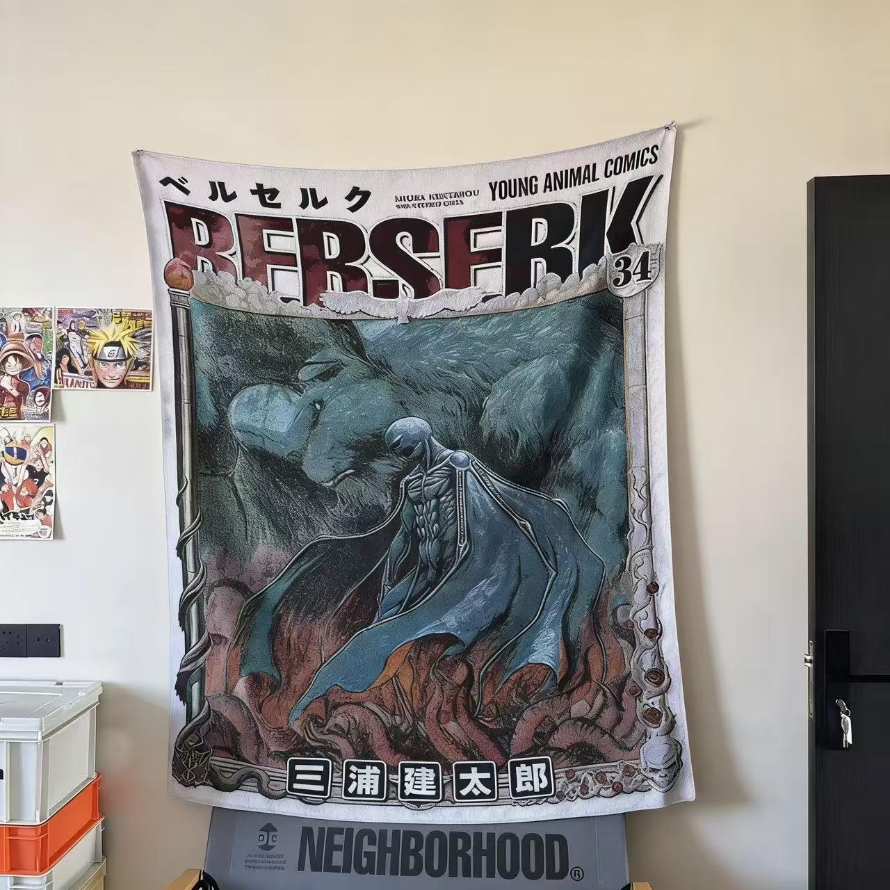 

Вінтажна гобелен-картина Berserk з Аніме, Гатс, Гріфіт, Темне Фентезі, Художній Декор для Стіни, Естетичний Декор для Спальні, Вітальні 125x150cm (50x60in)