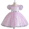 Pailletten Puffärmel Kleid für Mädchen - Babys erster Geburtstag Hochzeit und Abendkleid